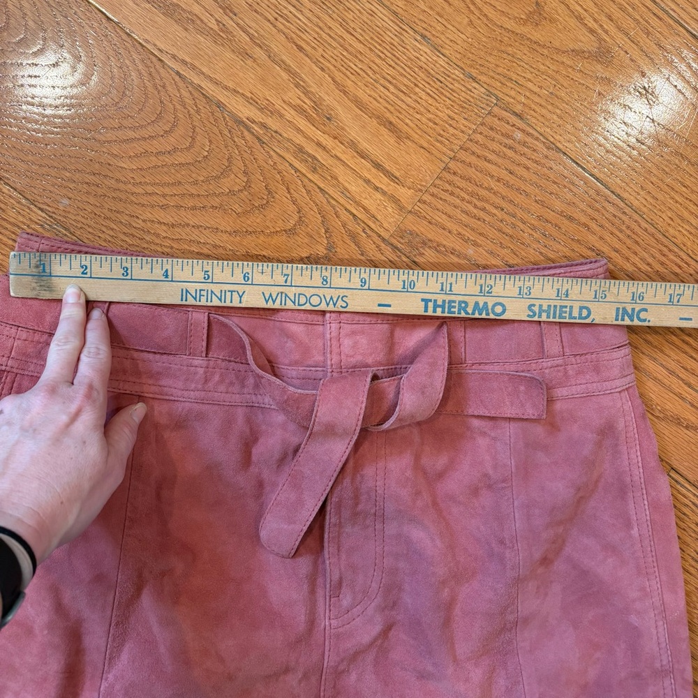 Free People Living for Love Goat Leather Mini Skirt –Pink / Dusty Rose – Size 10 - Picture 5 of 5